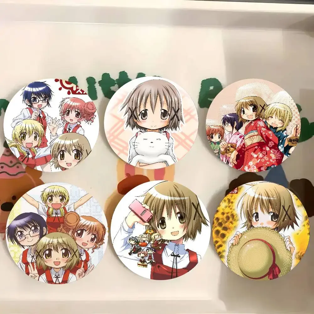 Cartoon Comic H-Hidamari Sketch Cartoon Style Badge Brooches On Backpack Decoration Round Enamel Pins For Accessorys