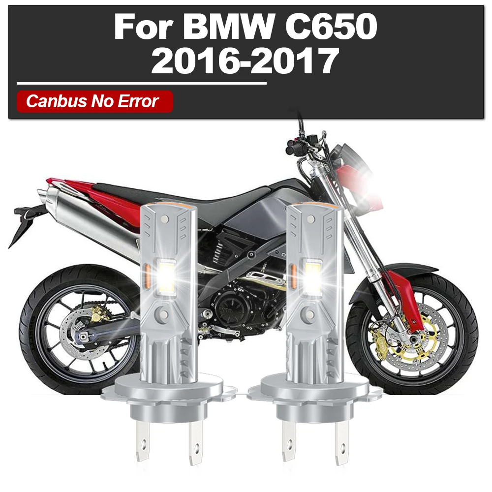 

120W H7 LED Headlight Bulbs 20000LM Super Bright Motorcycle Lights 12V 6000K Plug And Play Moto Lamps For BMW C650 2016 2017