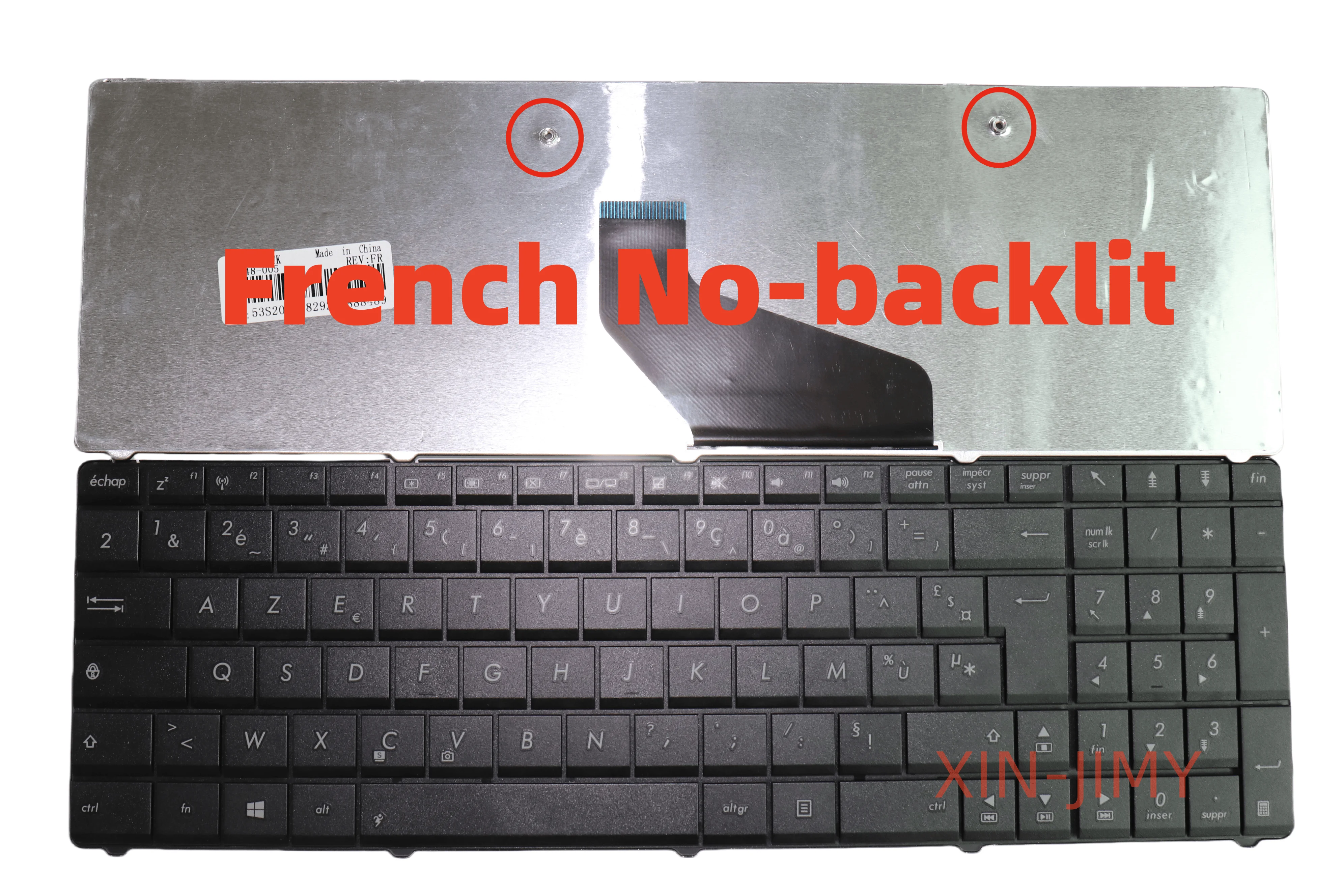 French Laptop Keyboard No-backlit For ASUS X53U X53Z K73SJ K73BR K73BY K73TA K73TK Column