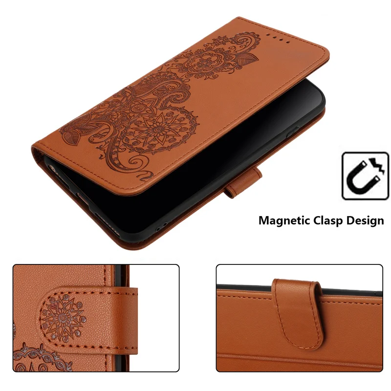 3D Emboss Mandala Leather Book Case For Xiaomi Redmi Note 11 Pro 10 5G Case Note 11S 11 SE 11E 10S 10T 9S 9 Pro Max Wallet Cover