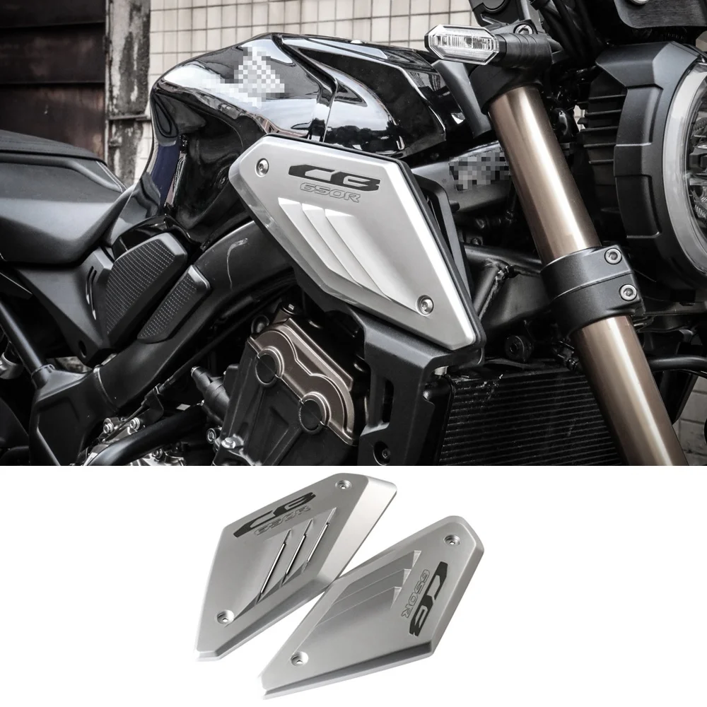 A56P-Motorcycle Frame Side Panel Guard Cover Shell Intake Pipe Protector For Honda CB650R 2019 2020 2021