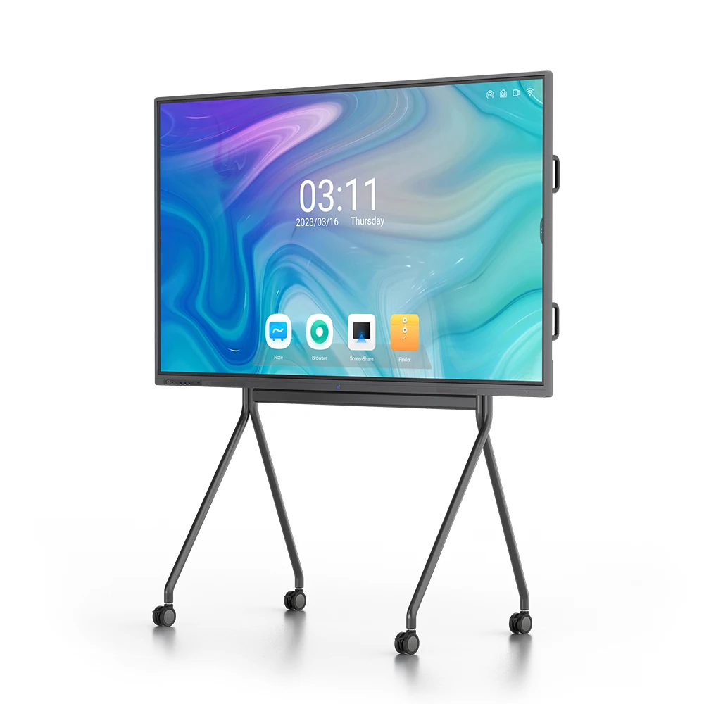 Dual System i5 4th CPU Digital Whiteboard 4K Display 55 65 75 85 100 inch Interactive Flat Panel Multi Touch Screen Smart Board