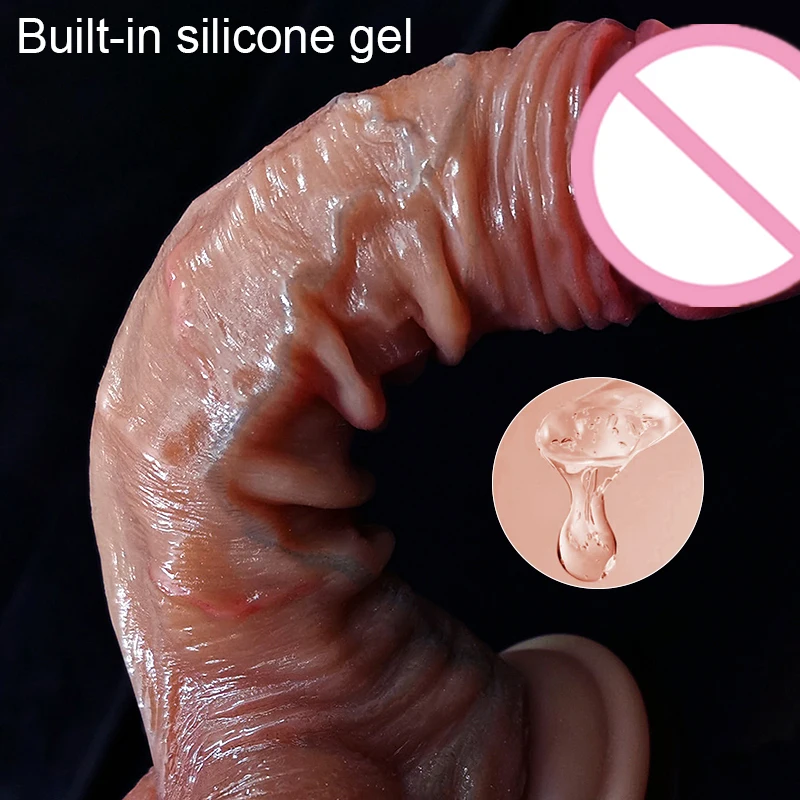 Realistic Sliding Dildo Skin Venis G-spot Stimulate Orgasm Masturbators Soft Penis Big Dick Suction Cup Anal Sex Toys For Women