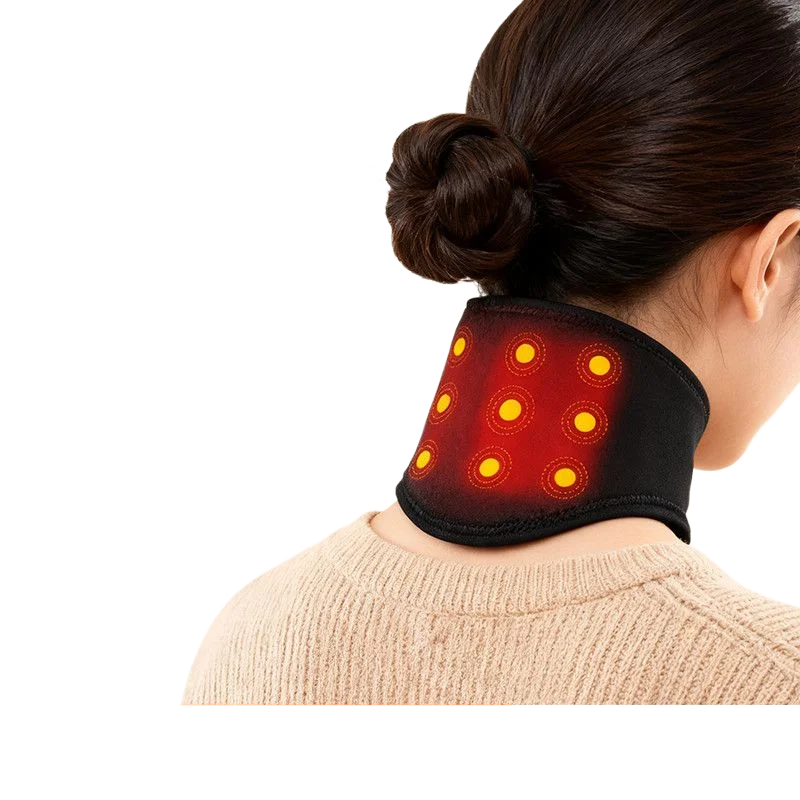 Self heating neck support bracket hot neck wrapping magnetic therapy hot compress neck protector pain relief thermal protection