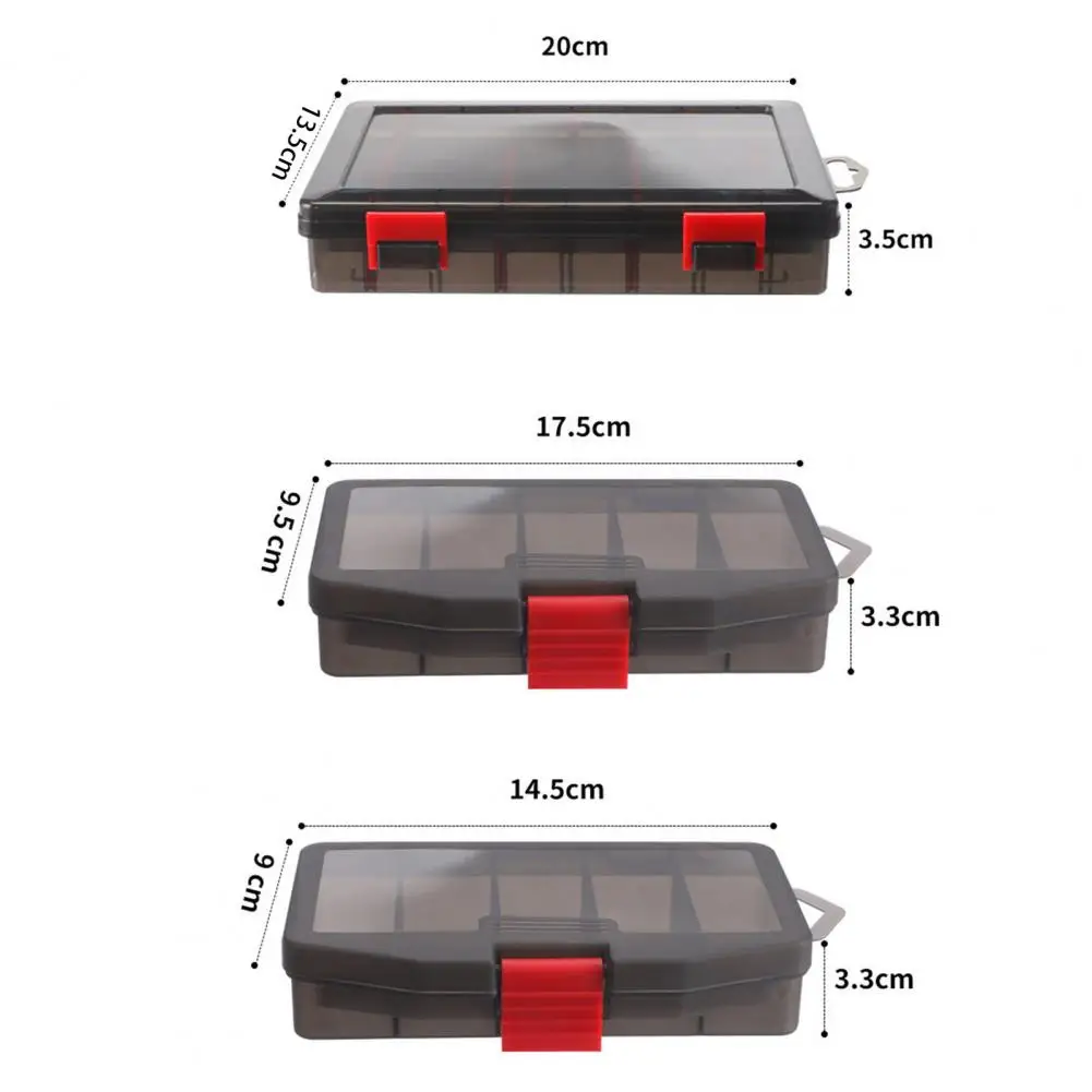 Eco-friendly Large Capacity PP Plastic Fake Fishing Bait Lure Bait Case Translucent Lure Bait Organizer Fishing Equipment