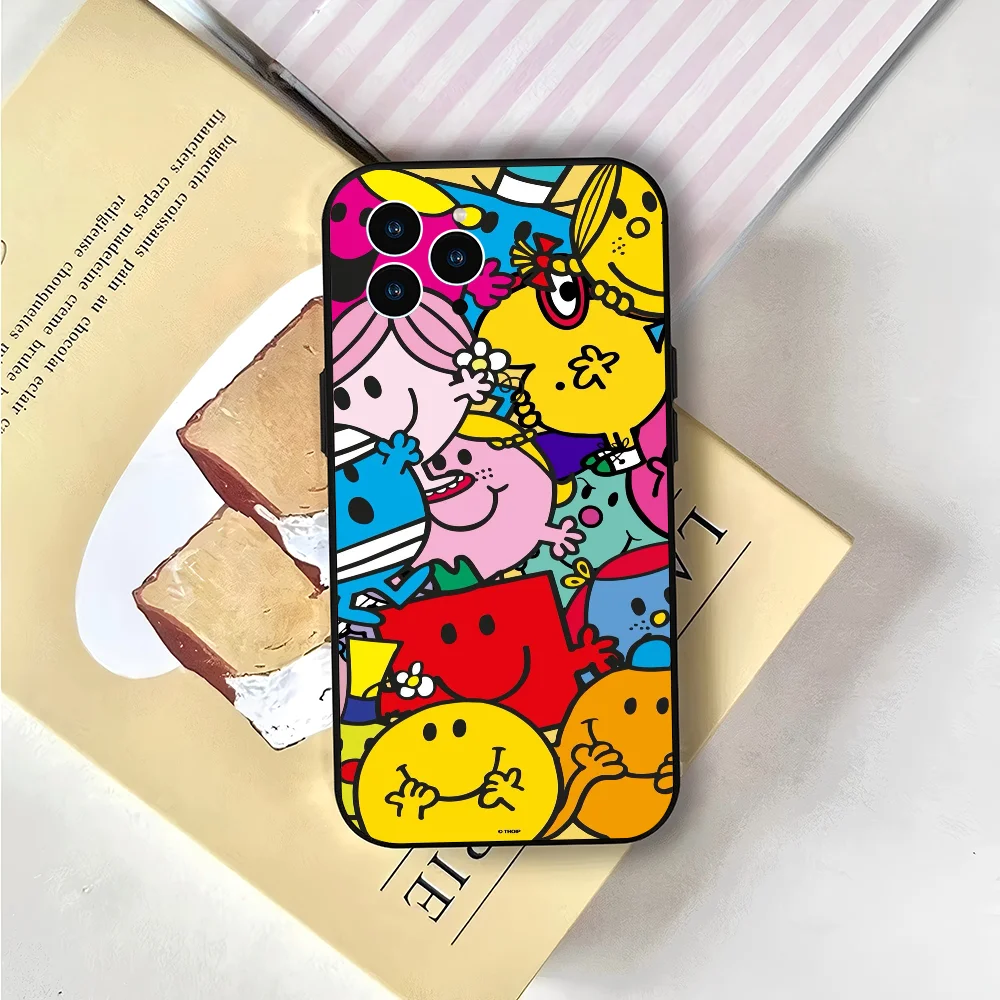 Mr. M-Men Cute L-Little Miss Phone Case Silicone Soft For IPhone 16 15 14 13 12 11 X XR Plus Pro Max Plus