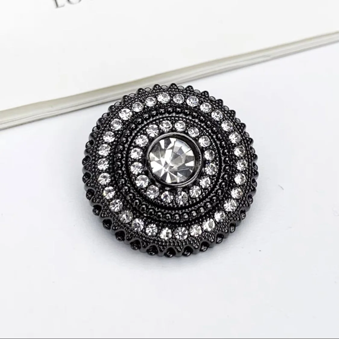 10PCS Of Luxury 18/23mm Round Metal Sewing Coat Button For Women's Clothes Coat Woolen Diamond Shanked Buttons