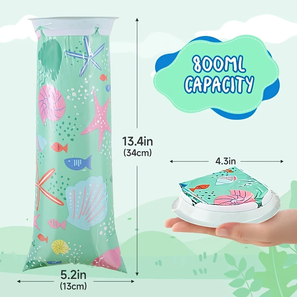 1/6Pcs Disposable Vomit Bags Essential Portable Emergency Vomit Bags For Motion Sickness Multi-Purpose Leak-Proof Trash Bag