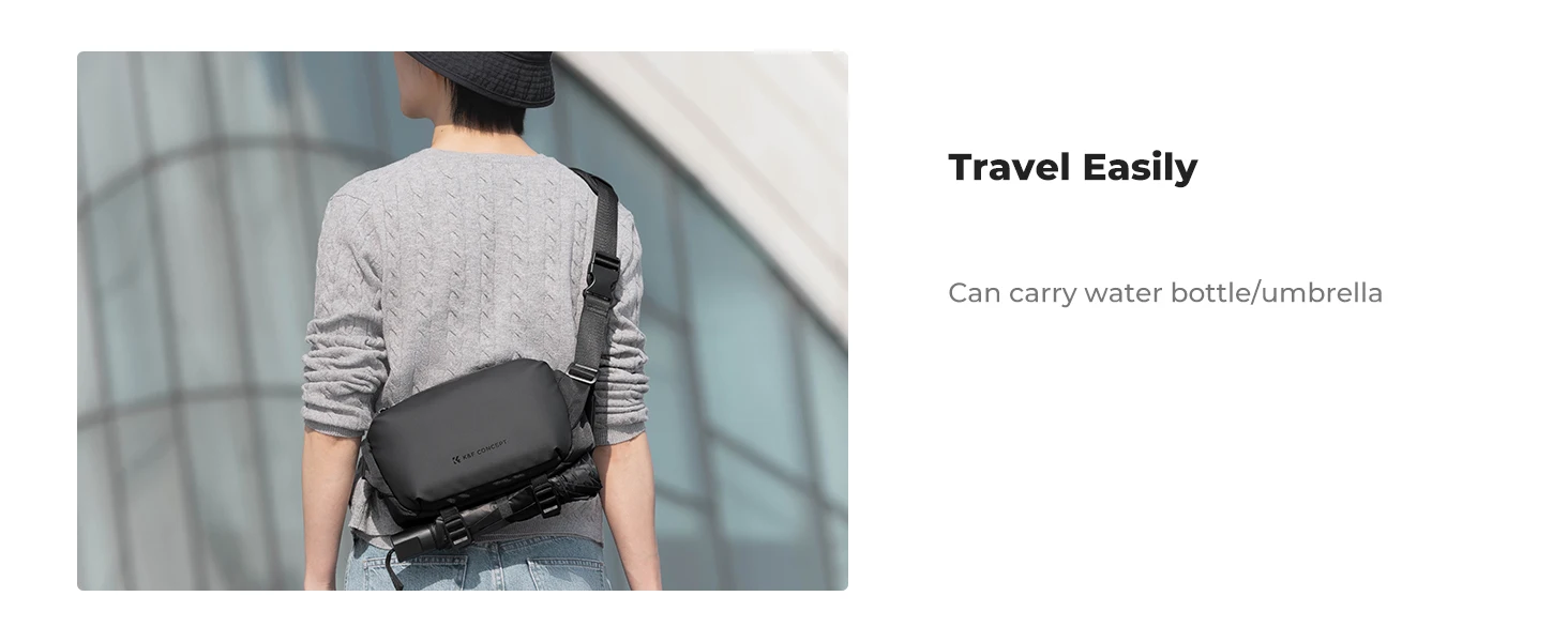 K&F CONCEPT 4L Camera Sling Bag Lightweight Travel Photography Shoulder Bag For Canon Sony DSLR SLR Camera Case Tripod Holder