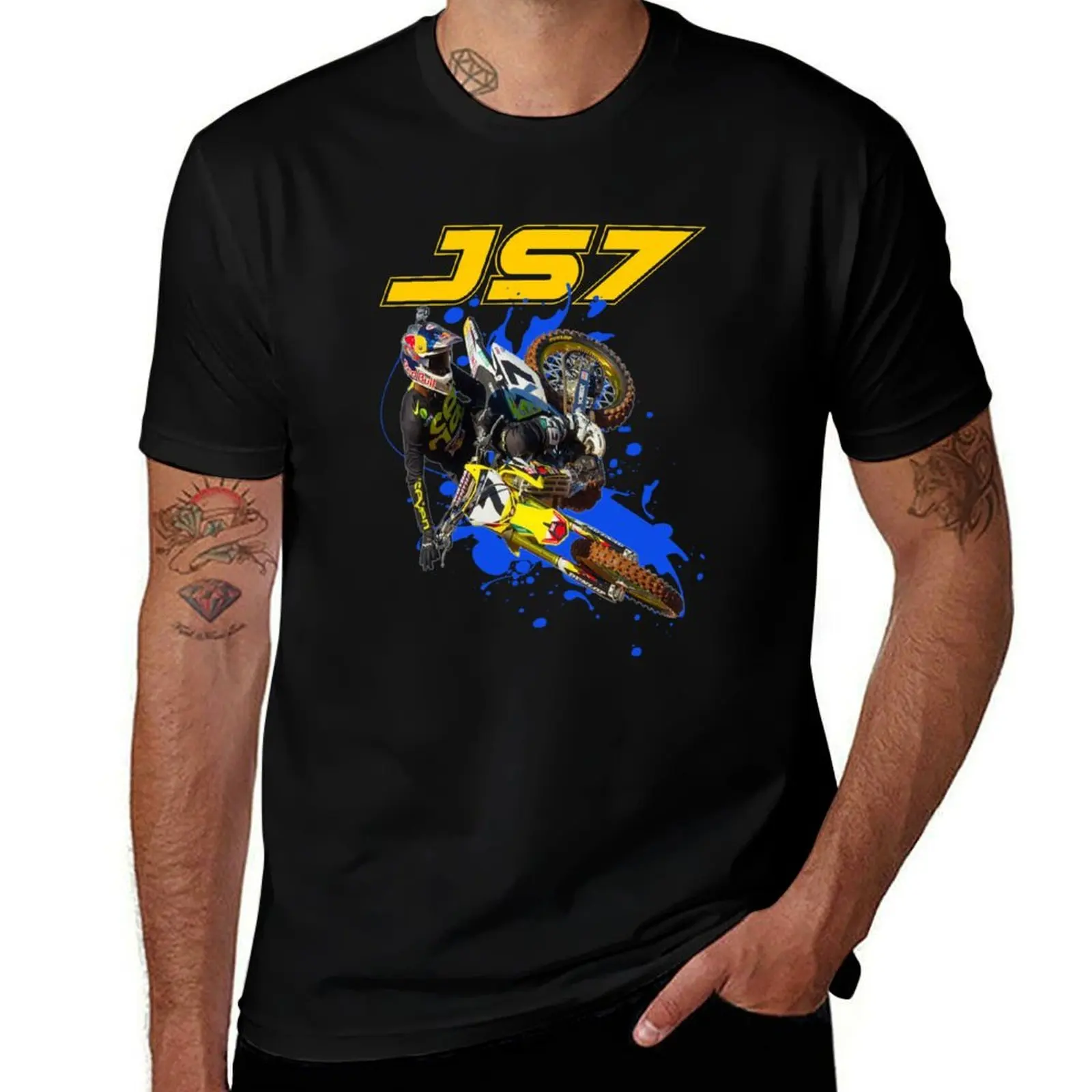 

James Stewart Bubba JS7 #7 Motocross and Supercross Champion Gift Design T-Shirt t shirts for man graphic funny T-Shirt