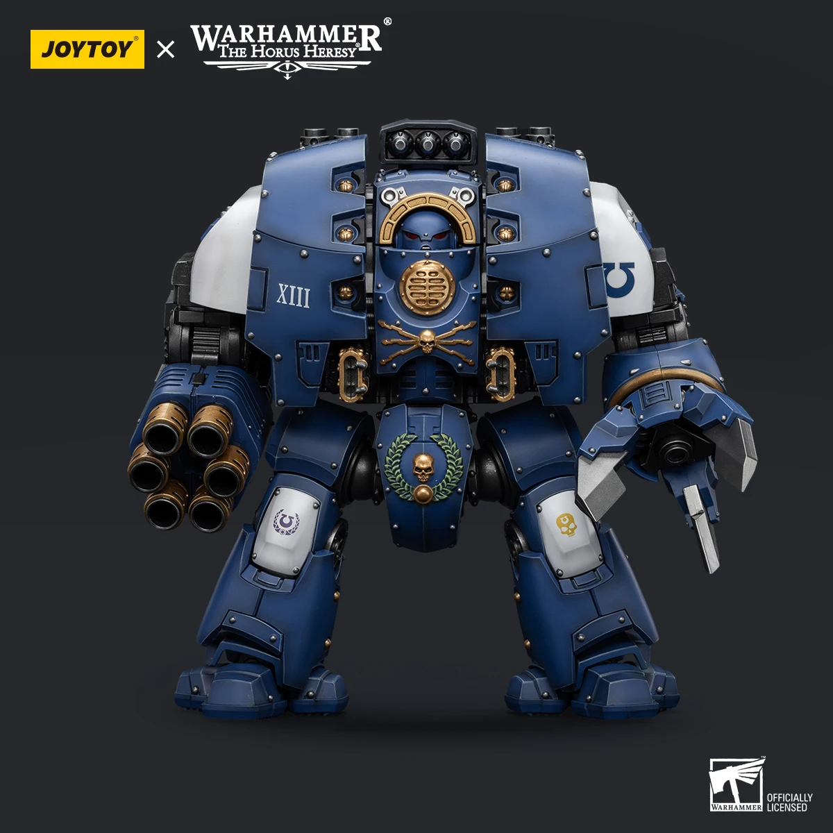 JOYTOY Action Figure Ultramarines Leviathan Dreadnought with Cyclonic Melta Lance And Siege Claws Figures Models Mecha Toys