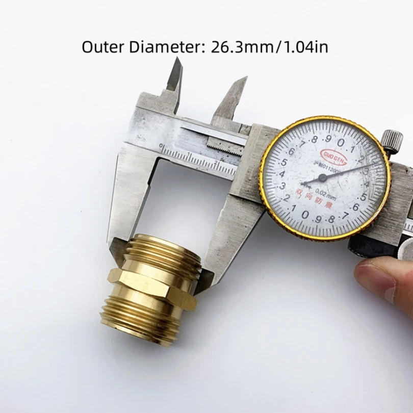 2pcs Garden Hose Adapter 3/4 Inch Brass Double Male Quick Connector