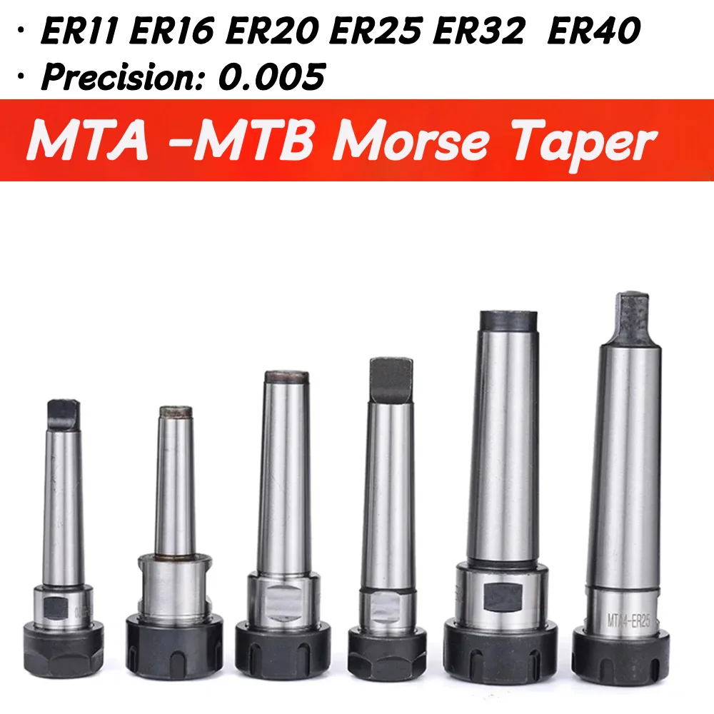 High Quality 0.005 MTB MTA Morse Taper MT1 MT2 MT3 MT4 MT5 ER11 ER16 ER20 ER25 ER32 ER40 CNC Tool Holder Clamp