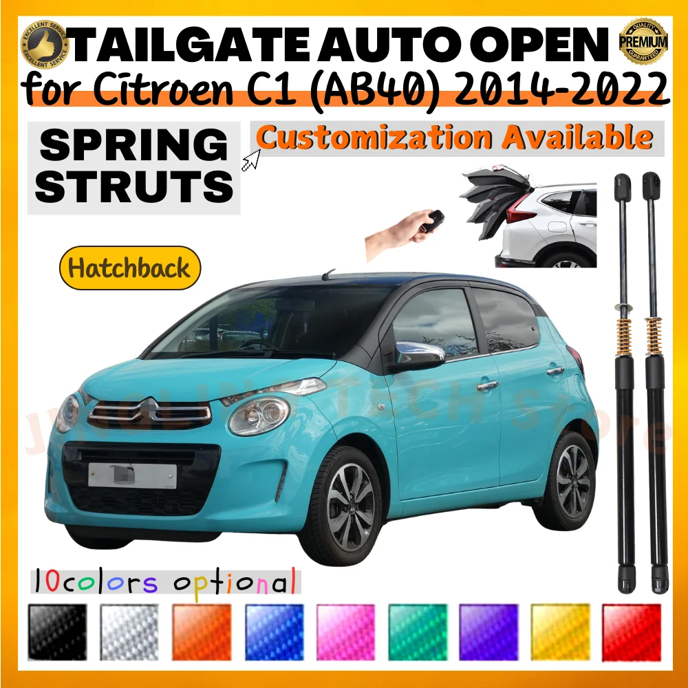 

Qty(2) Trunk Struts with Spring for Citroen C1 (AB40) Hatchback 2014-2022 Rear Tailgate Boot Lift Supports Shock Absorbers