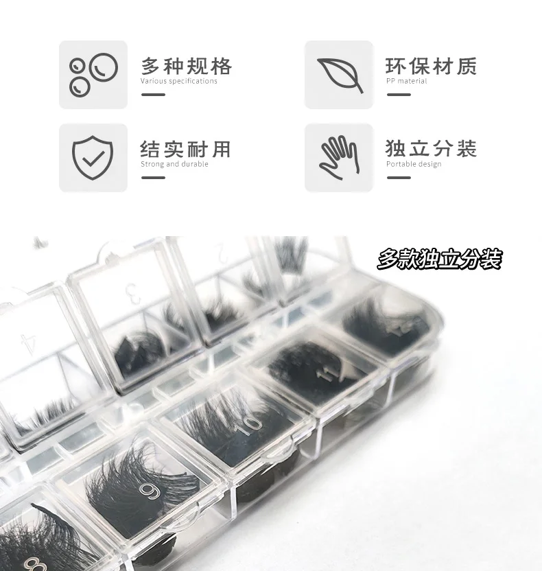 HBZGTLAD Großhandel 120 stücke Mix Weiche Band Segmentierte Falsche Bundles DIY Individuelle Cluster Lash Extensions Faux Nerz Wimpern