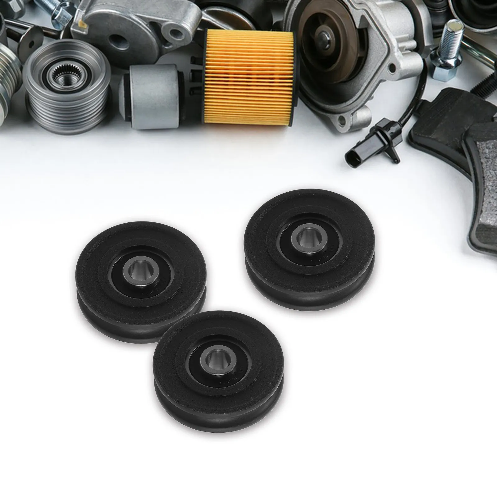 5-個のスライドドアウィンドウプーリーナイロンコーティングされた-u-溝ベアリングトラックガイドローラーキャビネット機械装置用
