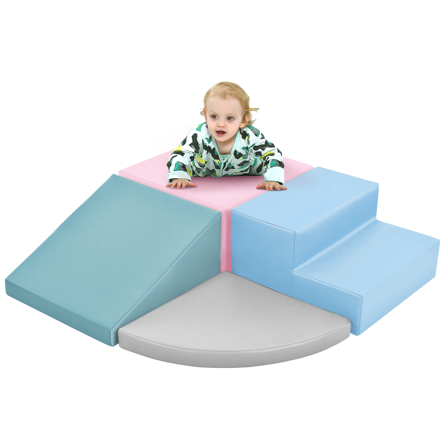 

Soft Climb and Crawl Foam Playset, Safe Soft Foam Nugget Block for Infants, Preschools, Toddlers, Kids Crawling and Climbing Ind