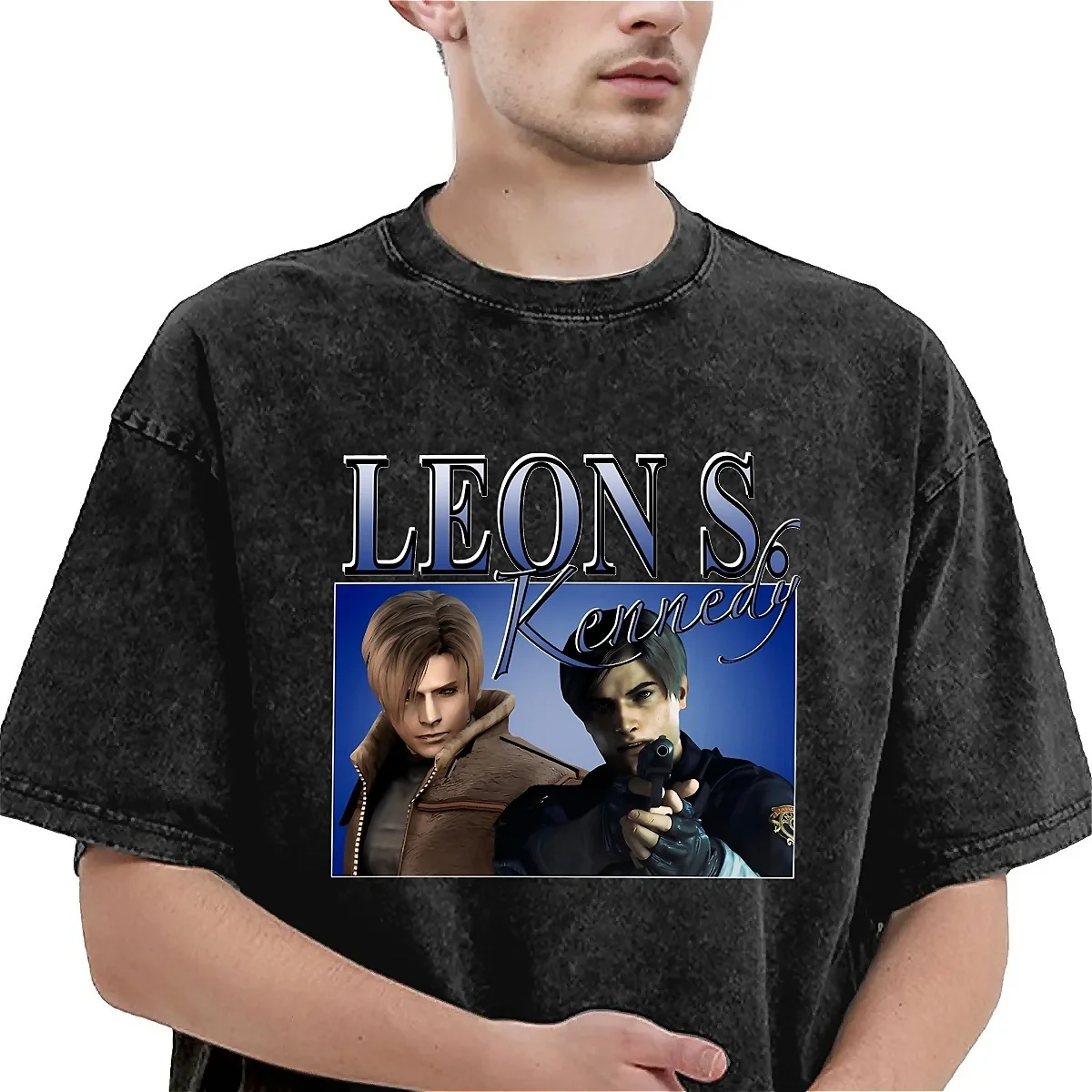 Leon S Kennedy Appreciation Game T Shirt  Novelty T-Shirts Short-Sleeve Y2K Tshirt Summer Cotton O Neck Plus Size Top Tees