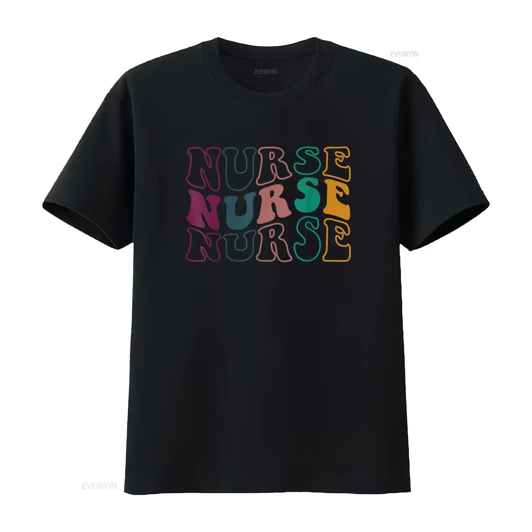 Retro Future Nurse Life for Registered T Shirt s Day vintage Washed homme Breathable designer clothes fashion Soft