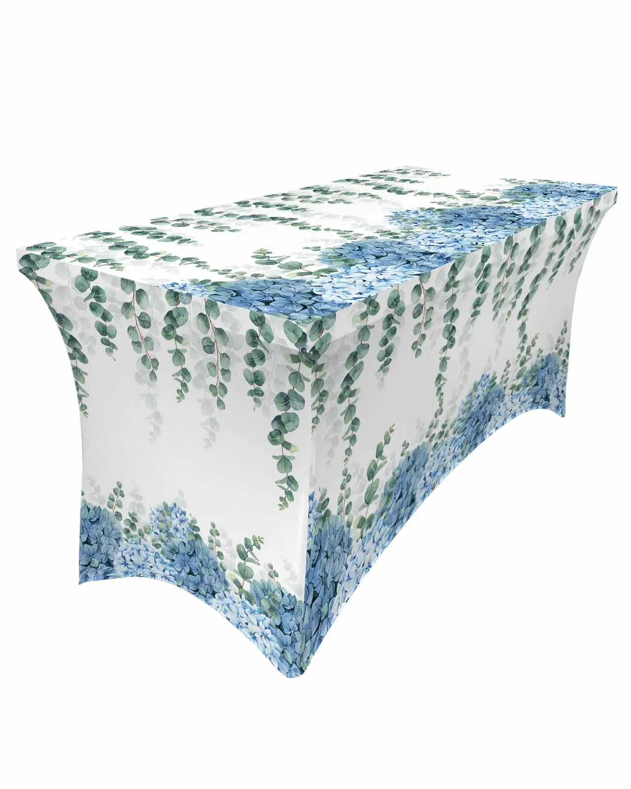 

Eucalyptus Leaves Hydrangea Flower Plant Elastic Table Skirt Wedding Birthday Table Decoration Table Skirt Tablecloth for Party