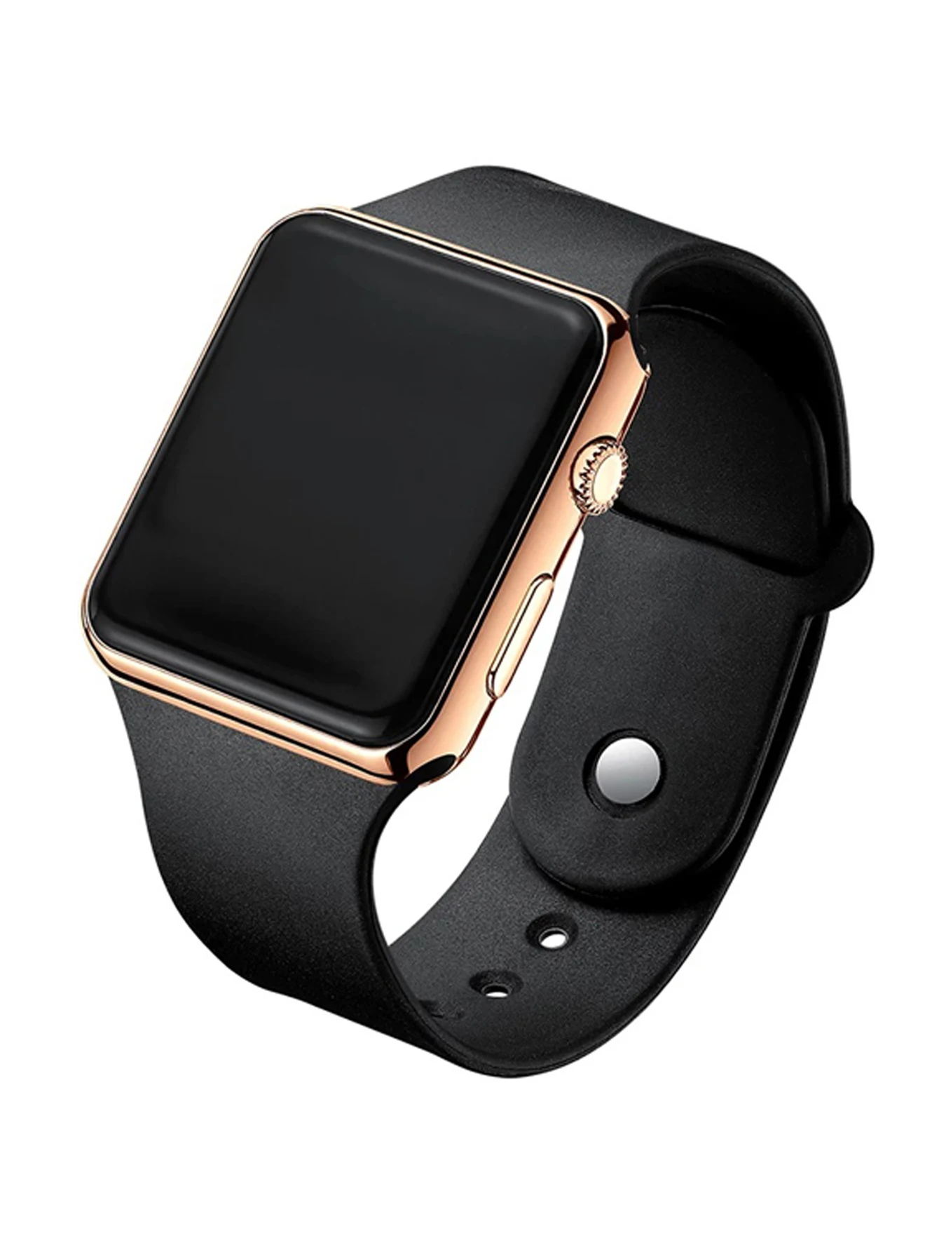 طقم ساعة ومجوهرات LED مربعة للرجال هدية عيد ميلاد صندوق ساعة غير ذكي غير متضمن