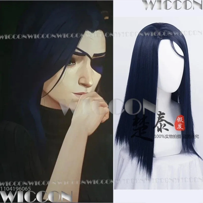 25COSCaitlyn Kiramman Arance S2 أنيمي لعبة LOL جامعة الأساطير تأثيري الدعامة الأزرق شعر مستعار طويل النساء كوس الهالوين حفلة مخصص