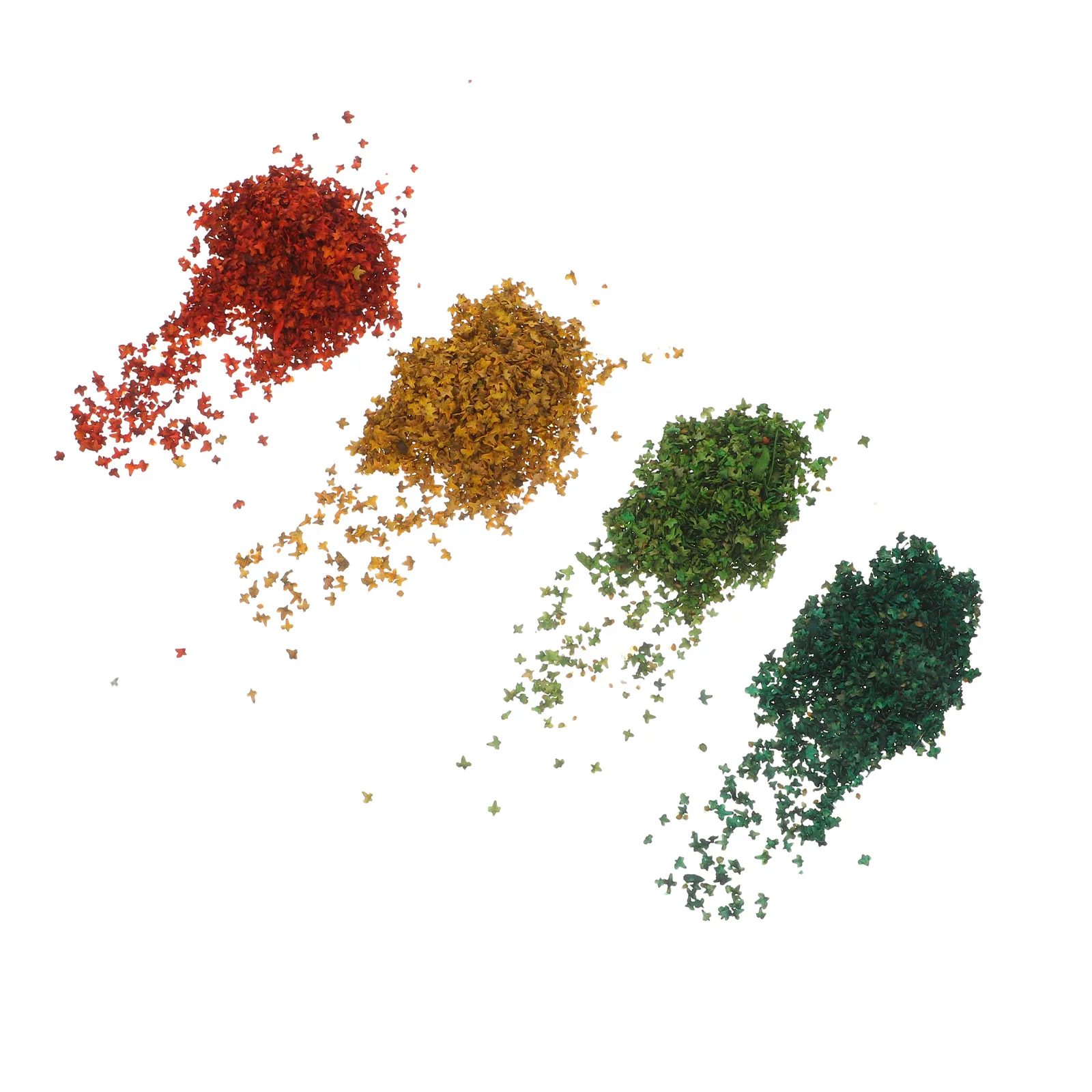 

4 Bags Miniature Resin Artificial Autumn Maple Leaves for DIY Fairy Garden Railway Landscape Diorama Loose Fall Leaves
