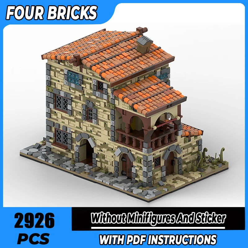 

Moc Building Blocks Old Italian house Technology Modular Bricks Model Gifts Christmas Toys DIY Sets Assembly