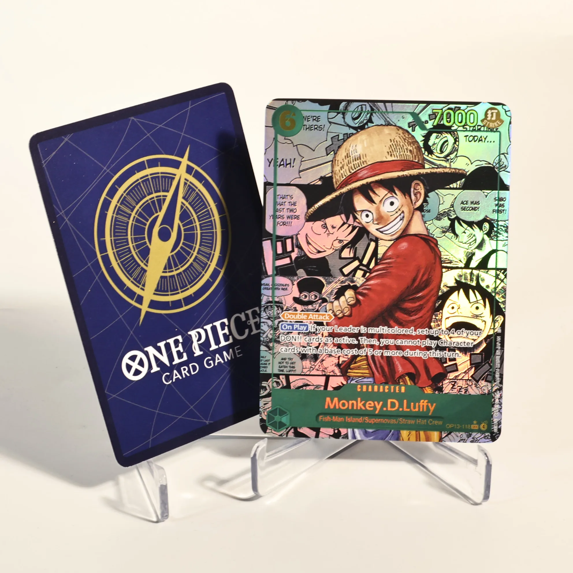 One Piece OP13 Carrying on His Will Ultra-Rare Character Cards Luffy Ace Sabo Rebecca Carrot Shanks Proxy Cards Textured Foil view 2