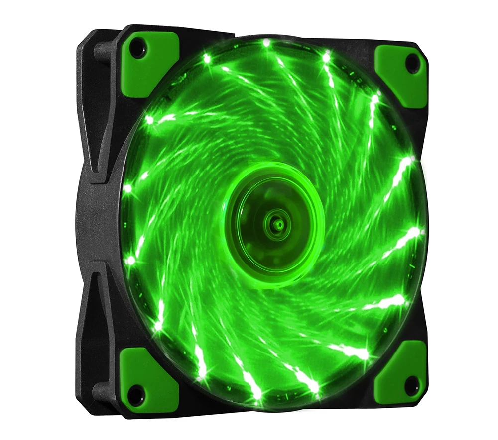 12CM RGB LED PWM 빛 열 방출 팬 12V DC 15 조명 컴퓨터 케이스 냉각 팬