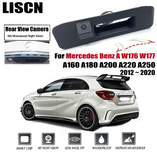 Cámara de visión trasera para estacionamiento Mercedes Benz A W176 W177 A160 A180 A200 A220 A250 cámara de marcha atrás de respaldo impermeable nocturna maletero