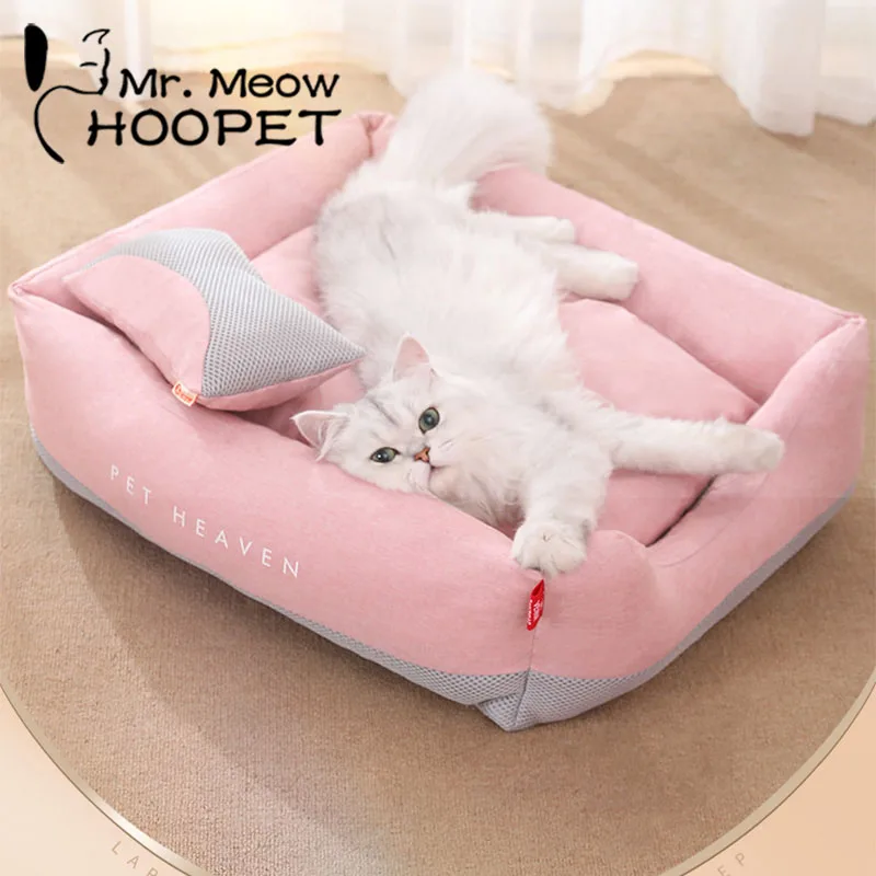 

HOOPET Soft Cat Bed Mats Sleeping Beds for Cats Dogs Breathable Pet Pad Blanket Warm Kitten Puppy Cushion Pet Accessories