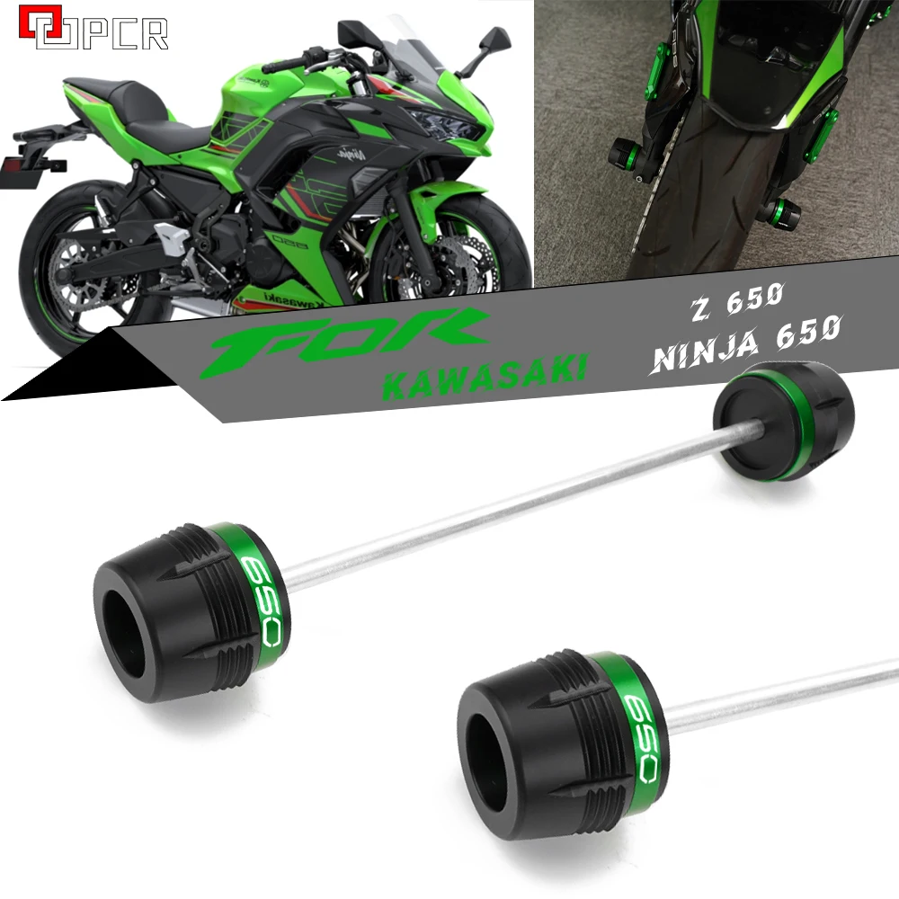 

For KAWASAKI Ninja Z650 RS 650 Z650RS Ninja650 2017-2025 Motorcycle Front Rear Wheel Fork Slider Axle Crash Protector Ninja Z650