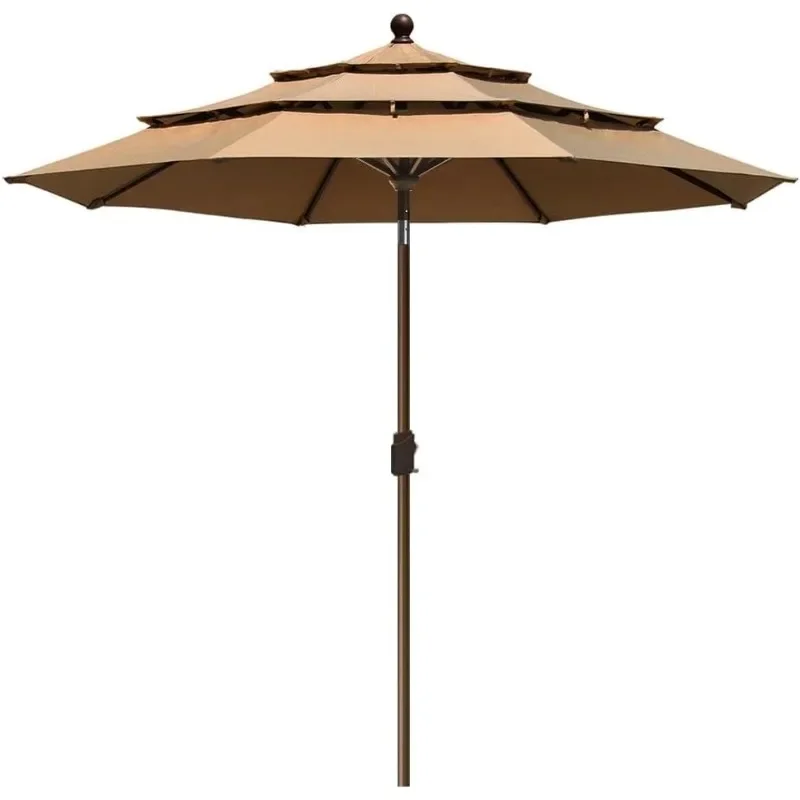 

EliteShade USA 10-Year-Non-Fading Sunumbrella 9Ft 3 Tiers Market Umbrella Patio Umbrella Outdoor Table Umbrella