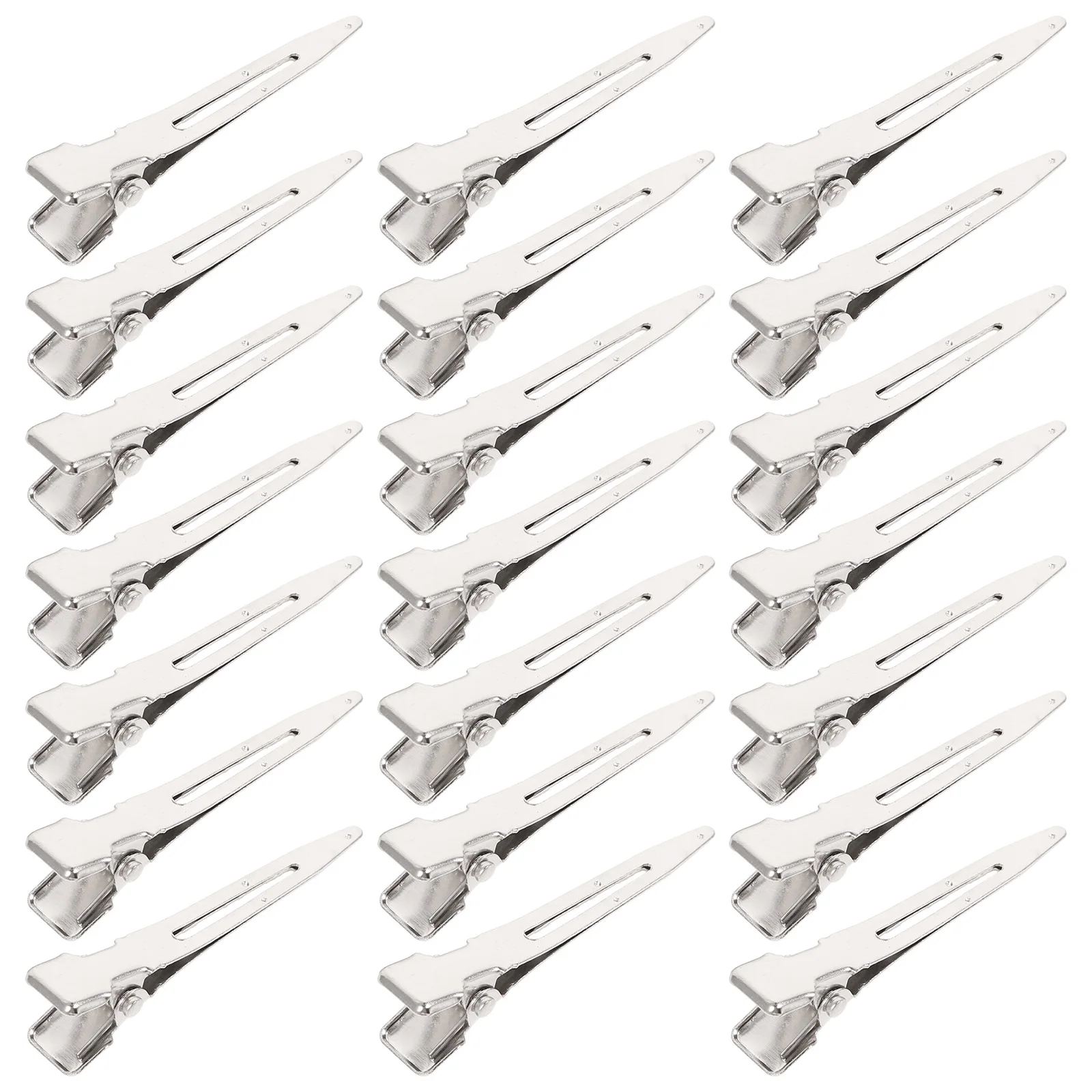 

50pcs Duckbill Clips Silver Plated Alloy Toppers Bobby Pins Thick Hair Styling Sectioning Fixing Accessories Salon Supply Hair