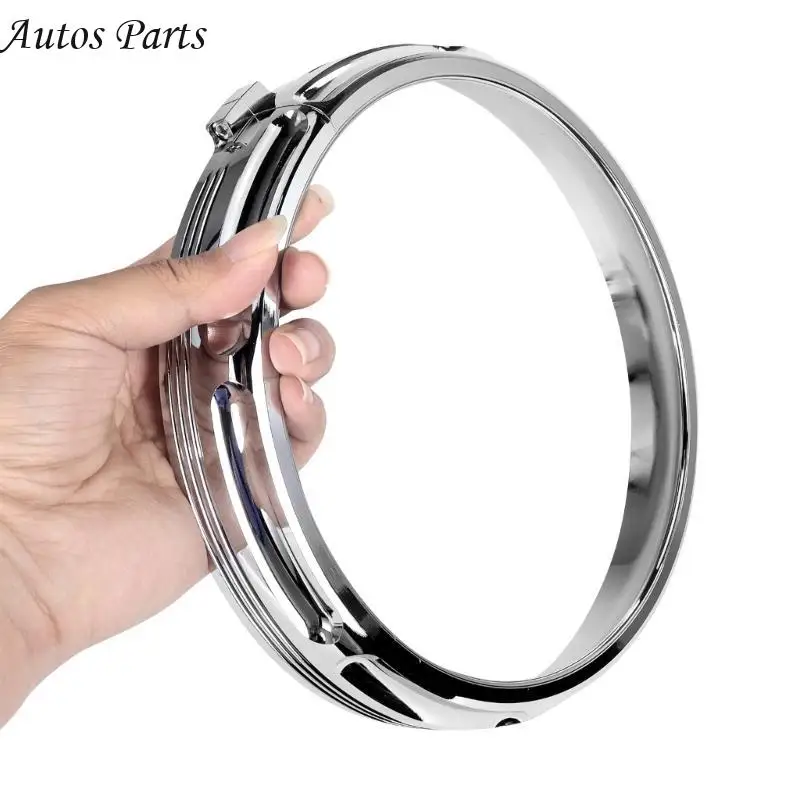 57BA 7 بوصة محامي المصابيح الأمامية غطاء الأمامي من الألومنيوم غطاء الأمامي الزخرفي تغطية إكسسوارات الدراجات النارية للدراجات #5