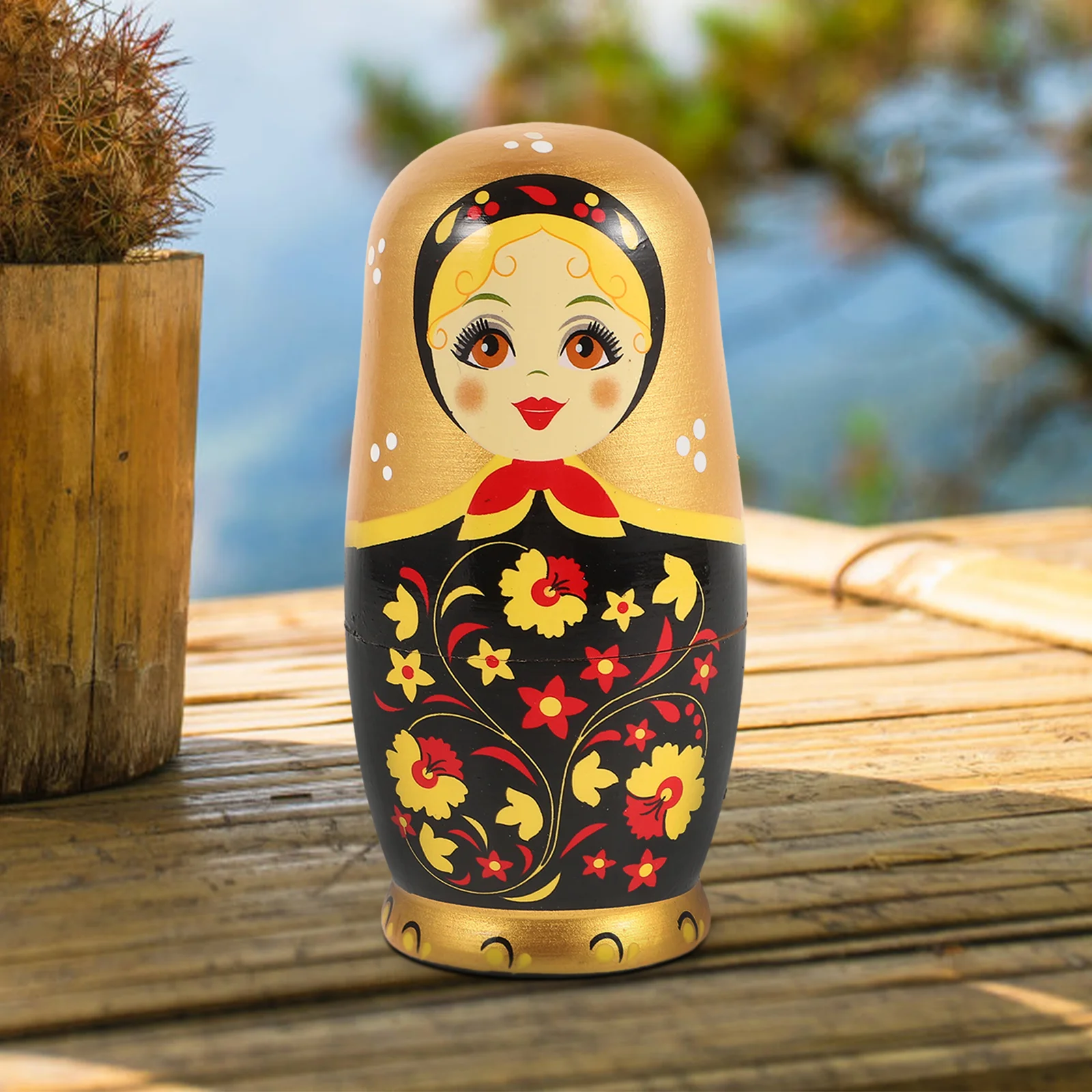 Matryoshka artesanal russa brinquedos animais empilhando bonecas aninhadas criança