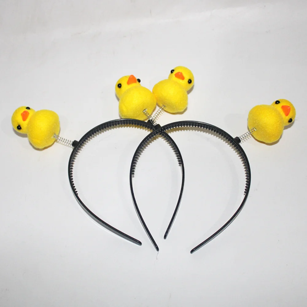 1PC Headdress Little Yellow Duck Headband Makeup Wash Face Headwear Funny Facial Mask Hairband Women Lady Girl Hair Accessory