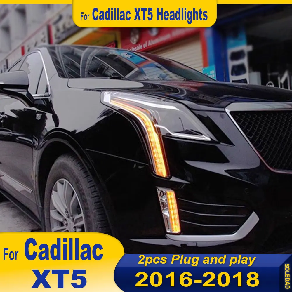 

For Cadillac XT5 LED Car Headlight With Front DRL Turn Signal Lights Assembly 2016 2017 2018 2019 Automotive Accessories