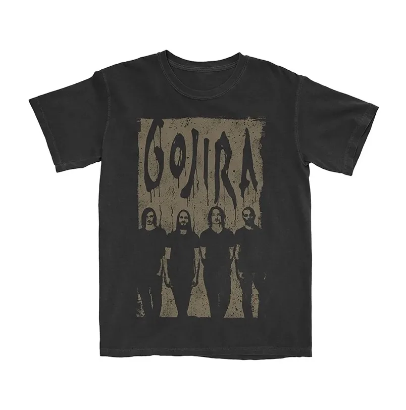 Rare Gojira Original Musician Group French Heavy Metal Band Rock Casual Loose Printed Men T-shirt Short Sleeve
