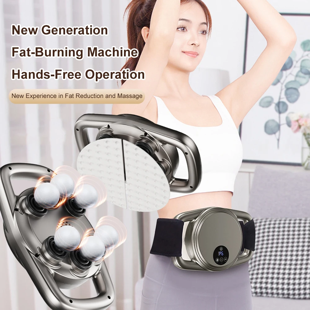 Electric Fascia Gun Back Waist Massage High Frequency Body Massager 6-Head Muscle Massager Gun Fat Removal Machine Relax Shaping