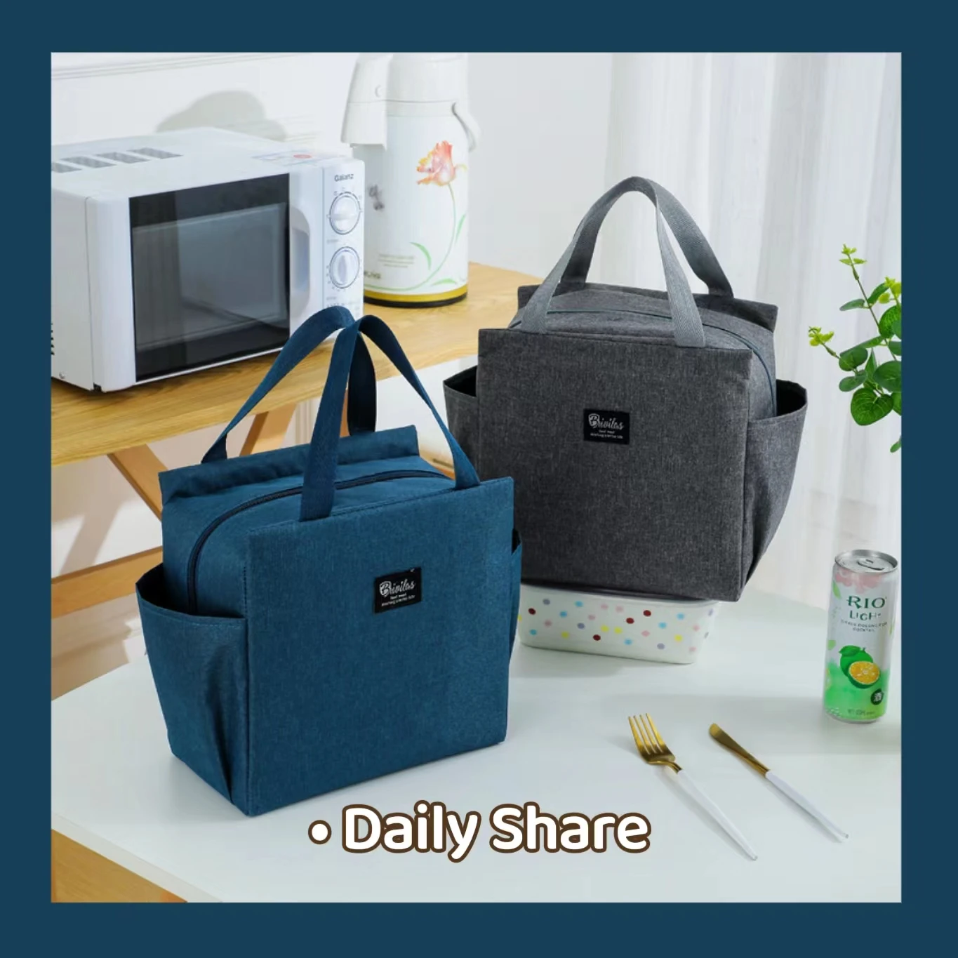 Multifunction Oxford Large Capacity Cooler Bag Waterproof Portable Zipper Thermal Lunch Bags for Outdoor Picnic Food Storage