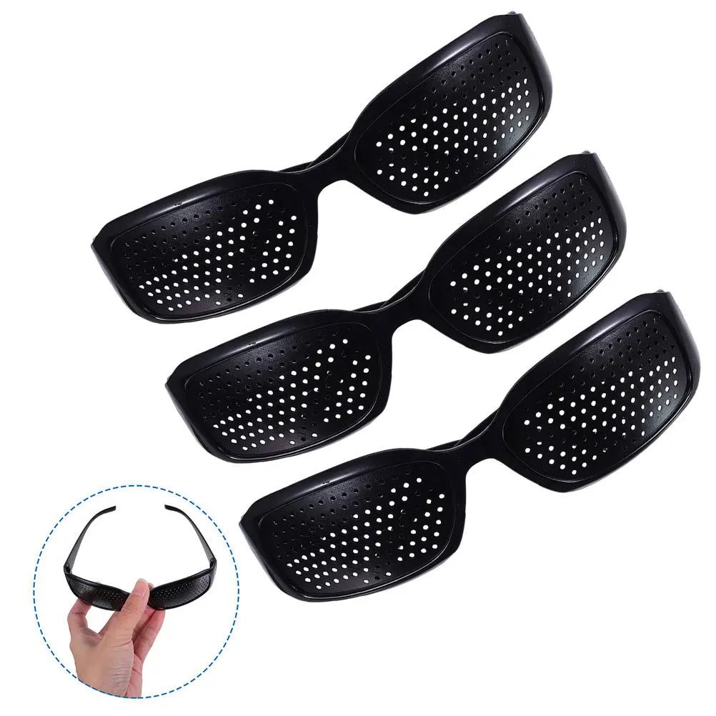 

3pcs Full-Pinhole Corrective Eyeglasses Lightweight Resin Pinhole Glasses For Improvement Eye Care Tool Outdoor