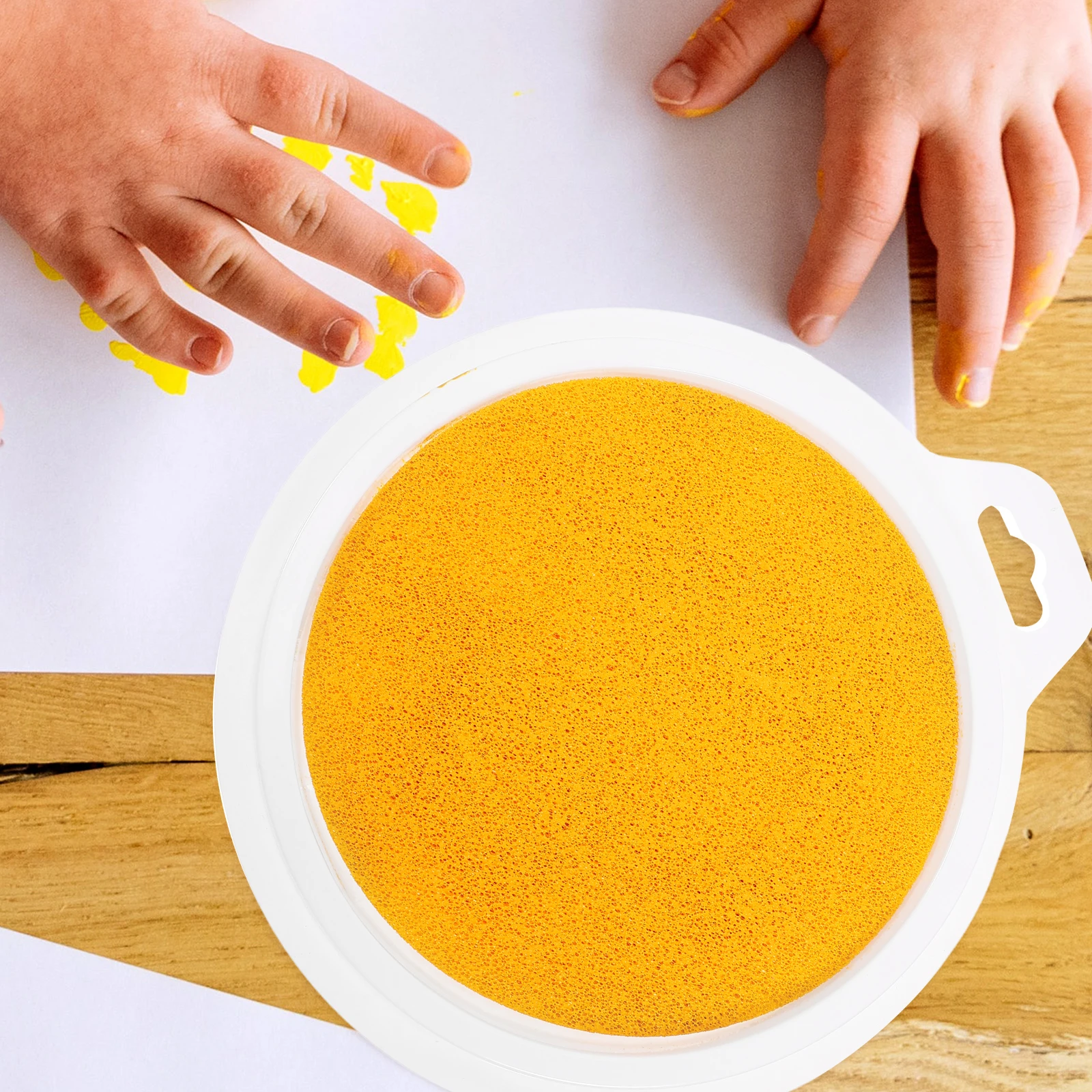 Almohadilla de tinta hexagonal para dedo, Kit de pintura de dibujo Diy lavable para niños, sellos de mano en papel, pared de tela de madera, 1 ud.