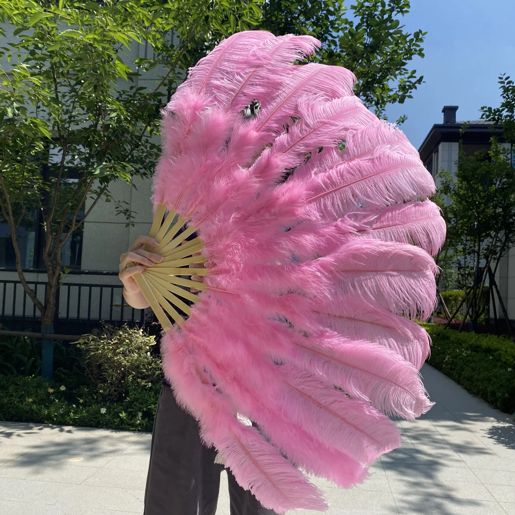 مروحة ريش النعام الكبيرة، والرقص الشرقي، وأداء البار، ودعائم الحفلات الموسيقية، ومروحة الريش #3