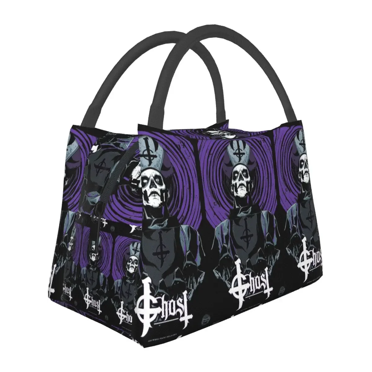 Rock Band Ghost BC Lunch Bags Insulated Bento Box Lunch Tote Leakproof Picnic Bags Cooler Thermal Bag for Woman Student Office