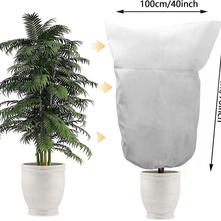 

Plant antifreeze cover, thickened non-woven fabric antifreeze drawstring zipper, plant overwintering antifreeze cover