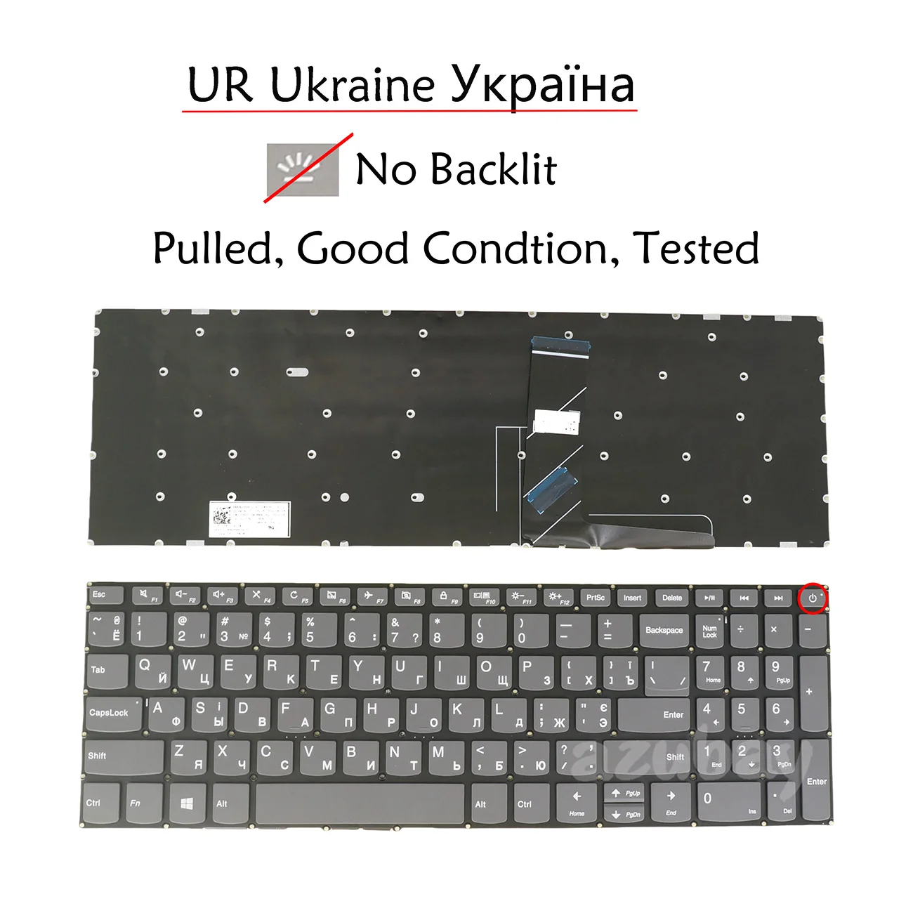UR Ukraine Keyboard For Lenovo ideapad 320-17ast 320-17abr 320-17ikb(80xm 81BJ), 320-17isk V320-17isk V320-17ikb (81AH 81CN)