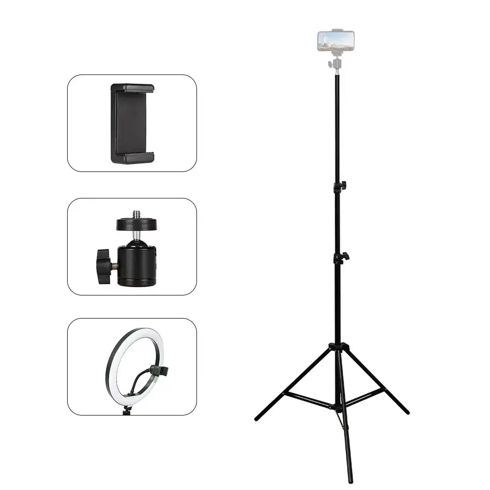 Professional Video Led Ring Light Selfie Stick Camera Mobile Phone Stand Tripod