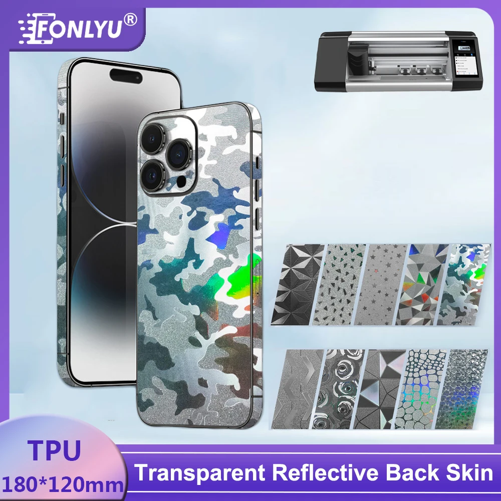 

FONLYU 50 шт., прозрачная 3D рельефная задняя наклейка, защитная пленка для задней крышки для мобильного телефона, машина для резки гидрогелевого листа